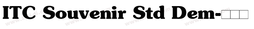 ITC Souvenir Std Dem字体转换